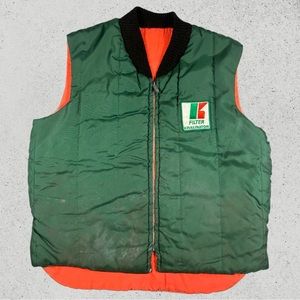 Vintage 70s/80s Gas Station Puffer Faded Work Vest